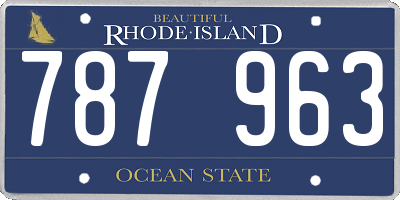 RI license plate 787963