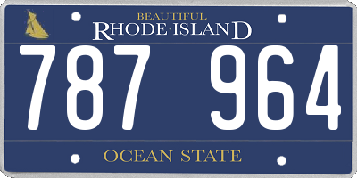 RI license plate 787964