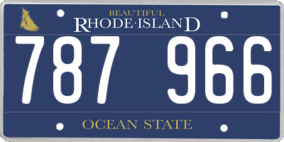 RI license plate 787966