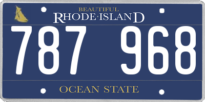 RI license plate 787968