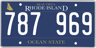 RI license plate 787969