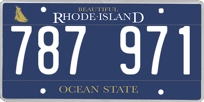 RI license plate 787971