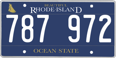 RI license plate 787972