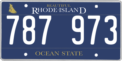 RI license plate 787973
