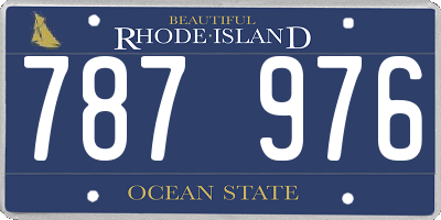 RI license plate 787976