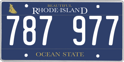 RI license plate 787977