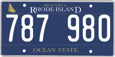RI license plate 787980