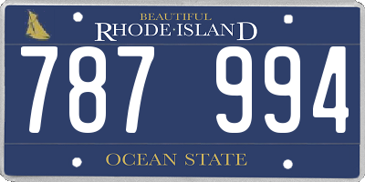 RI license plate 787994