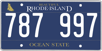 RI license plate 787997