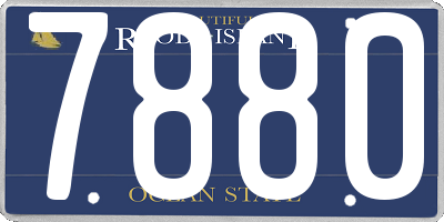 RI license plate 7880