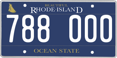 RI license plate 788000