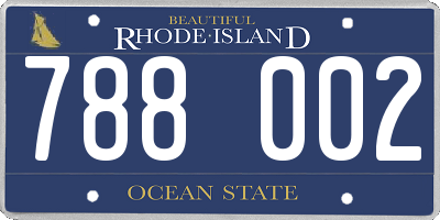 RI license plate 788002
