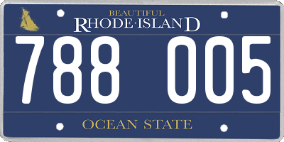 RI license plate 788005