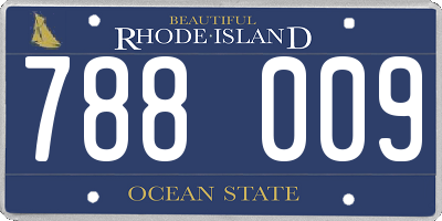 RI license plate 788009
