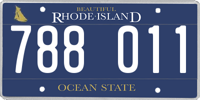RI license plate 788011