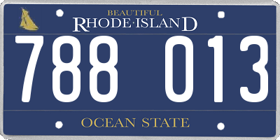 RI license plate 788013