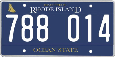 RI license plate 788014