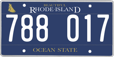 RI license plate 788017