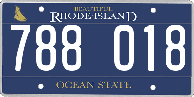 RI license plate 788018