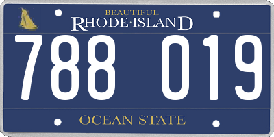 RI license plate 788019