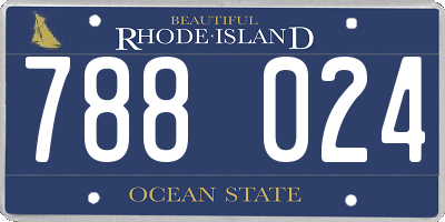 RI license plate 788024