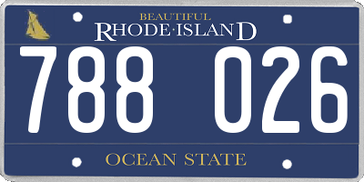 RI license plate 788026