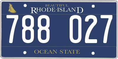 RI license plate 788027