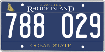 RI license plate 788029