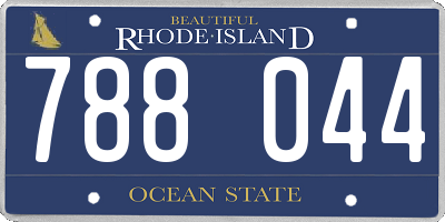 RI license plate 788044