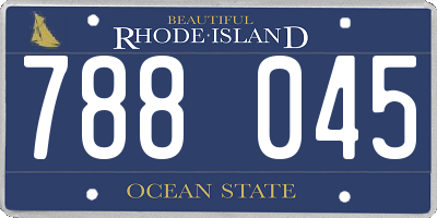 RI license plate 788045