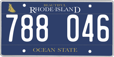 RI license plate 788046
