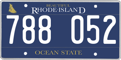 RI license plate 788052
