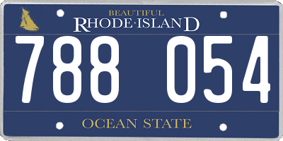 RI license plate 788054