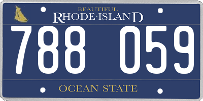RI license plate 788059