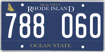 RI license plate 788060