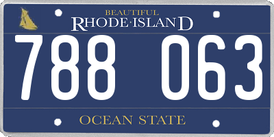 RI license plate 788063