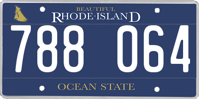 RI license plate 788064