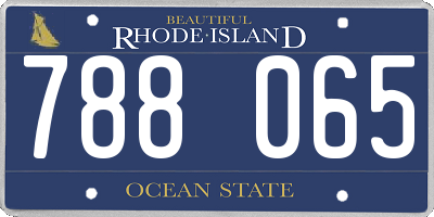 RI license plate 788065