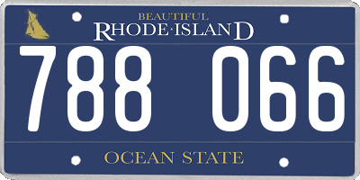 RI license plate 788066