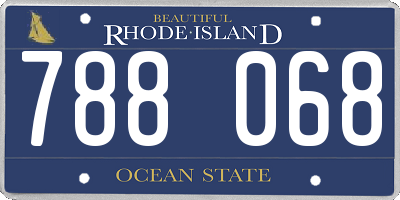 RI license plate 788068