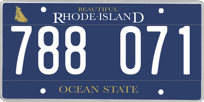RI license plate 788071