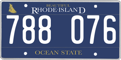 RI license plate 788076