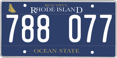 RI license plate 788077