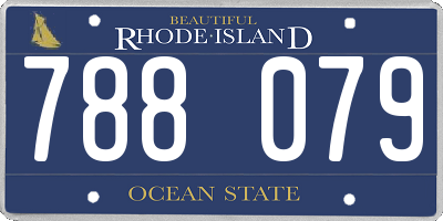 RI license plate 788079