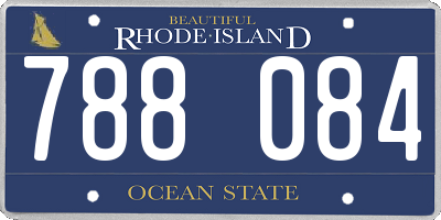 RI license plate 788084