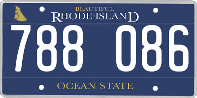 RI license plate 788086