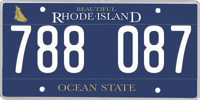 RI license plate 788087