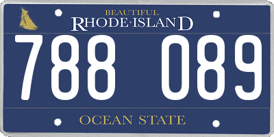 RI license plate 788089