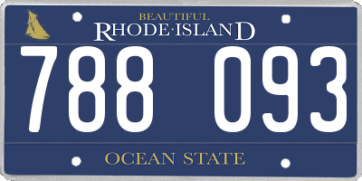 RI license plate 788093