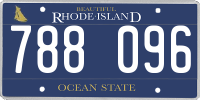 RI license plate 788096